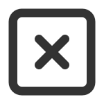 X Square SVG Icon